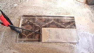 Washing thin dirty carpet!          Satisfying ASMR Carpet Cleaning.