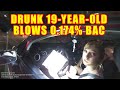 Bodycam DUI Arrest - Drunk 19-Year-Old is Arrested for DUI and Blows 0.174% BAC