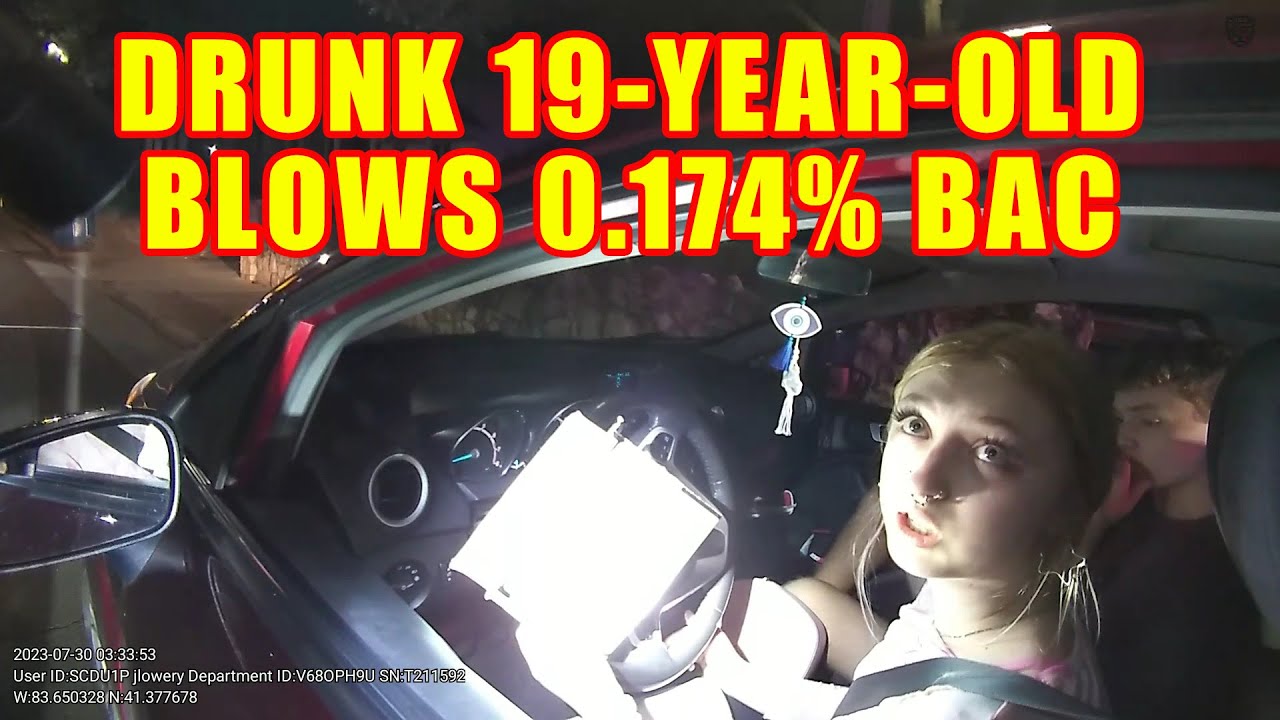 Bodycam DUI Arrest - Drunk 19-Year-Old is Arrested for DUI and Blows 0. ...