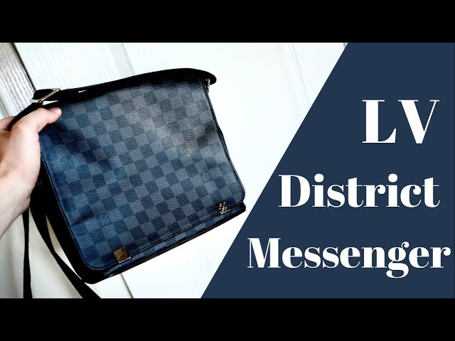 district louis vuitton messenger bag blue