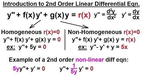 Differential Equation - 2nd Order Linear (1 of 17) Introduction