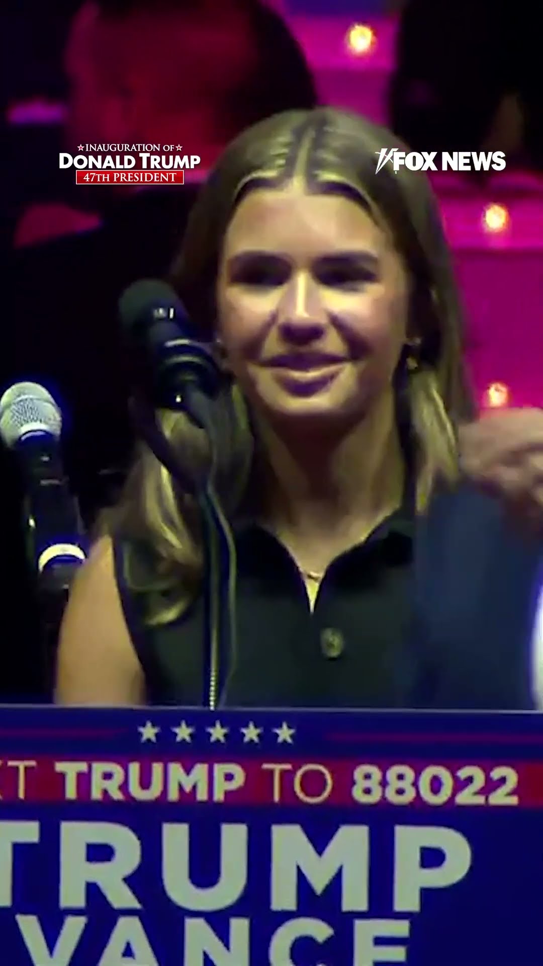 Donald Trump Jr, Kai Trump speak at Trump's MAGA victory rally