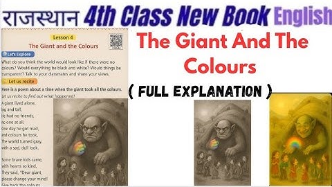 Class 4th English RBSE Ch. 4 The Giant And The Colours |Full Explanation