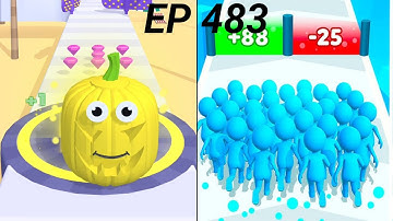 Juice Run 🧃🥛 VS count master 😡🤩🥰Gameplay 🔥 iOS Walkthrough Android 💥 funny Max Level 483🌀