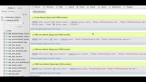 How To Manually Query (SQL), Bulk Update, Database & Change Old Site URLs To New Ones | PhpmyAdmin