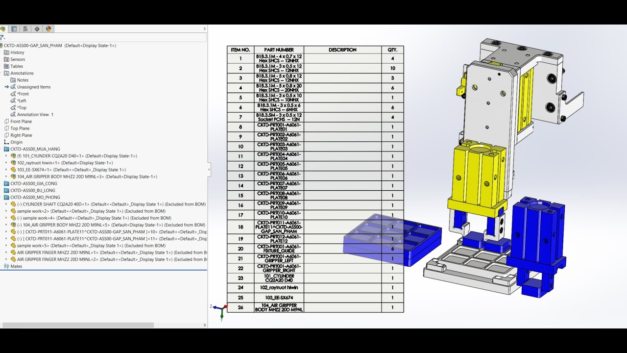 How to export BOM List from solidwork to Excel file - YouTube