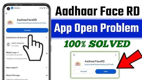 aadhaar face rd app install problem | aadhaar face rd open nahi ho raha hai | aadhaar face rd app