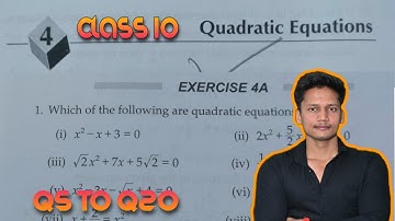 Ex 4A Q5 to Q20 | Quadratic Equations | Class 10 | RS Aggarwal | CBSE | New Syllabus  Rajmith study