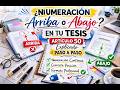 Cómo enumerar tu tesis correctamente