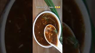 #VegHotAndSourSoup Restaurant style Hot and Sour soup at home||#shorts