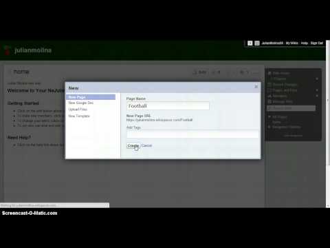 How to create a Wiki Spaces account