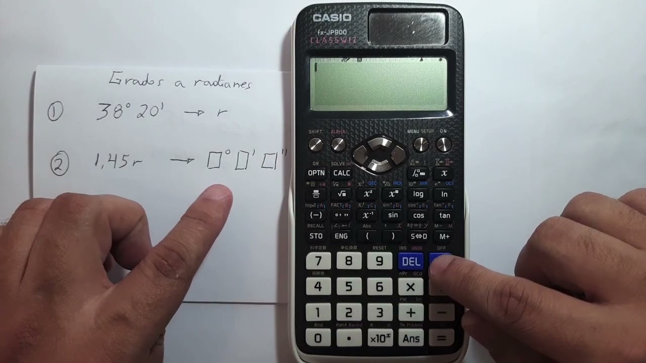 CONVERTIR GRADOS a RADIANES y VICEVERSA en CALCULADORA Casio fx-991EX