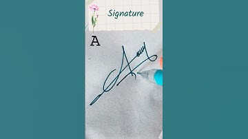 How to draw A signature ❤️ #howtosign #viralsignature #stylishsignature #reels 💙