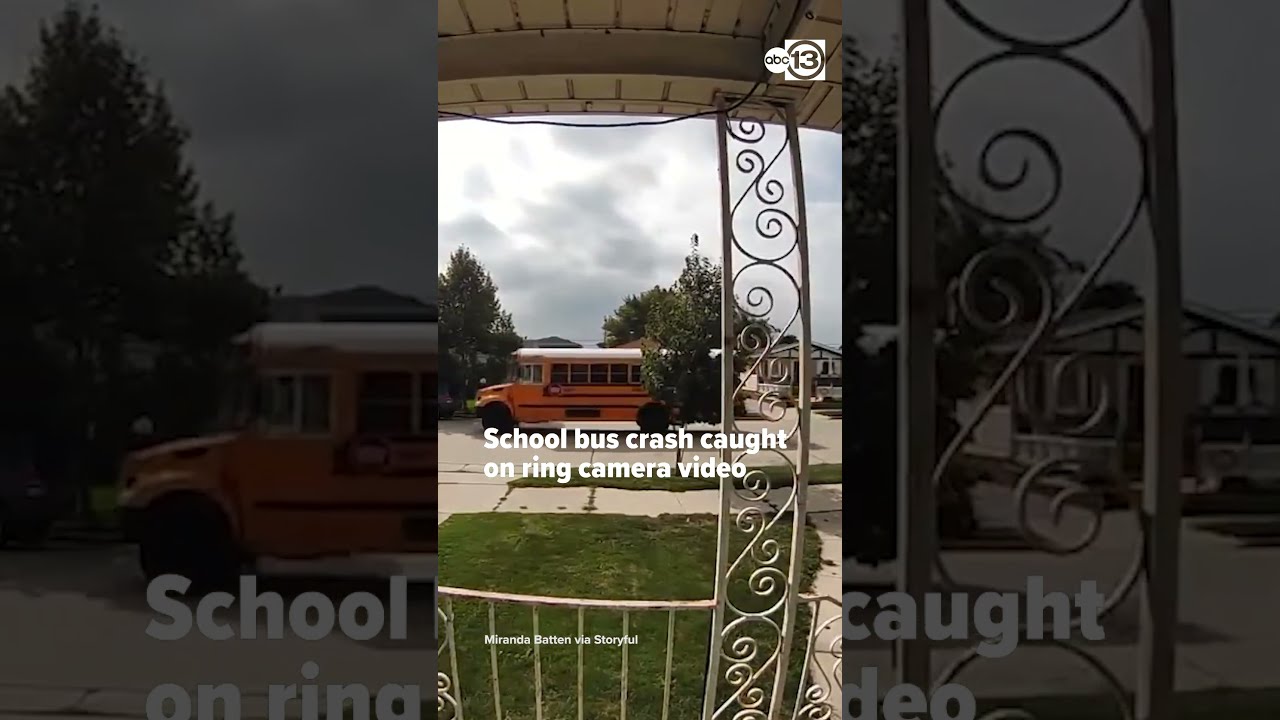 School Bus Crash Caught On Ring Camera Video In Racine Wisconsin