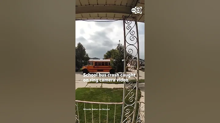 School Bus Crash Caught on Ring Camera Video in Racine, Wisconsin