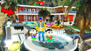 GTA 5 : Shinchan & Pinchan Buy Luxury House To Surprise Franklin in GTA 5 ! (GTA 5 mods)