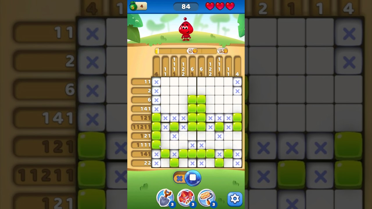 Nono Crossing Picture Nonogram level 84