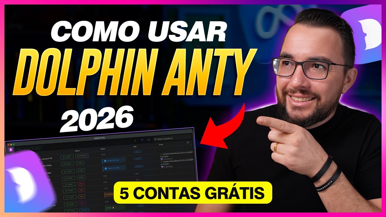 Dolphin Anty 2026 - Como Usar e Instalar com 5 CONTAS GRÁTIS (Passo a Passo)