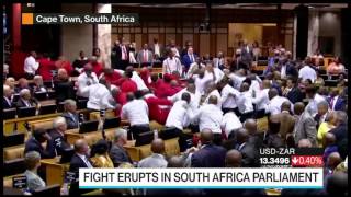 Brawl Breaks Out at South African Parliament Brawl Breaks Out at South African Parliament