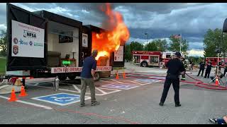 Residential Fire Sprinkler Live Burn Demonstration