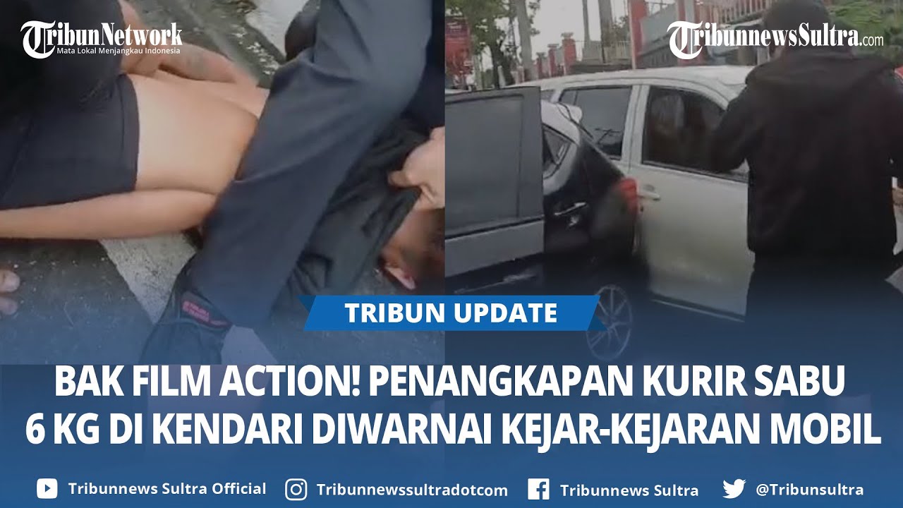 BREAKING NEWS Penangkapan Kurir Sabu 6 Kg di Depan SMA 4 Kendari, Sempat Kejar-kejaran Mobil
