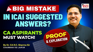 BIG Mistake in ICAI Suggested Answers? Here