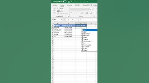 CÓMO CALCULAR LOS AÑOS DE ANTIGÜEDAD #shorts #excel #excelcourse #exceltutorial #tutorial