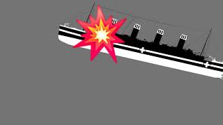 Cartoon Titanic (From Deviantart) Destroys HMHS Cartoon Titanic / Ambulance Cartoon Titanic