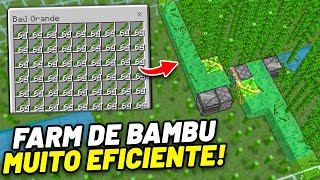 FARM de BAMBU FÁCIL e MUITO EFICIENTE para MINECRAFT BEDROCK (MCPE, XBOX, PS5, Switch, PC)