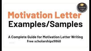 Motivation letter for full Scholarship