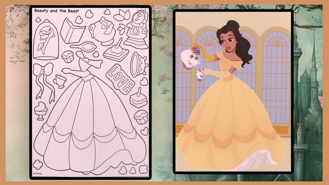 Princesse Belle Crée ton Personnage Activité DIY Foil Art Belle