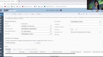 SAP Business ByDesign - Purchase Order Creation