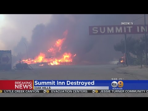 Historic Summit Inn Burns In Blue Cut Fire