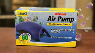 Whisper Air Pump from Tetra Review | Best Air Pump for Your Fish Aquarium