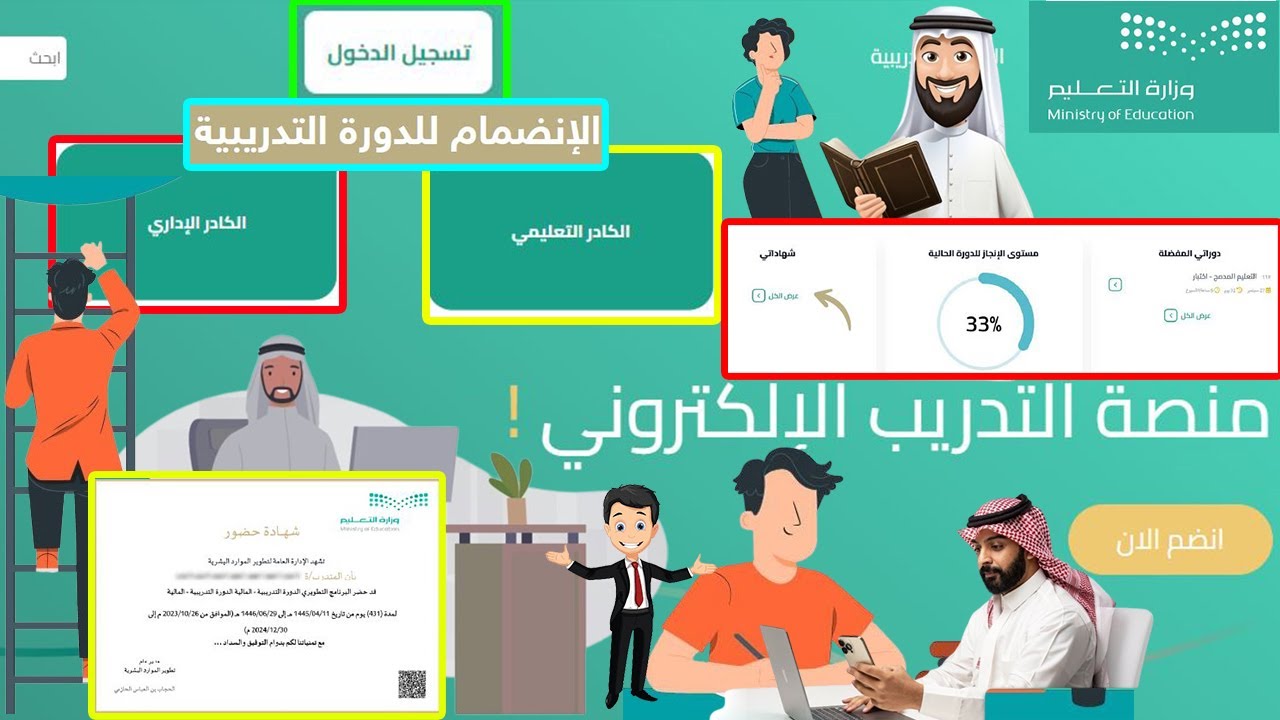 شرح منصة التدريب الإلكتروني وزارة التعليم كيف اسجل في منصة التدريب 
