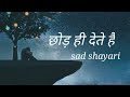 chhodne wale chhod hi dete hai sad shayari video status