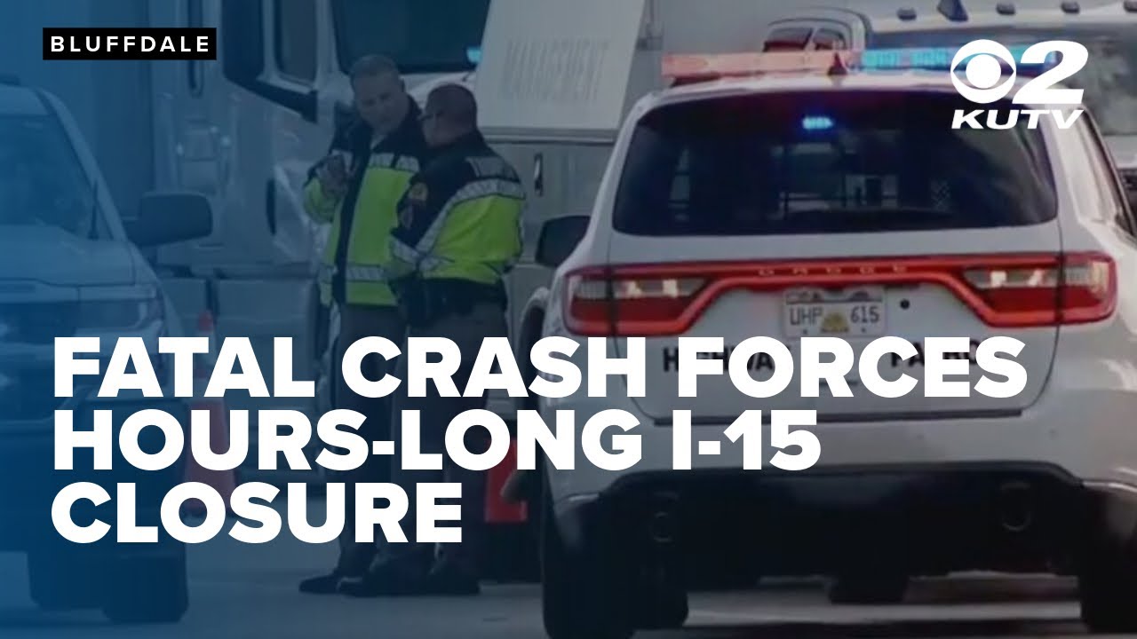 Fatal crash forces hours-long four-lane closure of northbound I-15 in Bluffdale