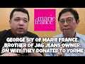 George Siy, owner of Marie France, talks about additional 2M donation to Mayor ISKO, PGH