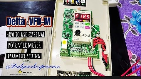 Delta vfd -m how to  set parameters for an external potentiometer.