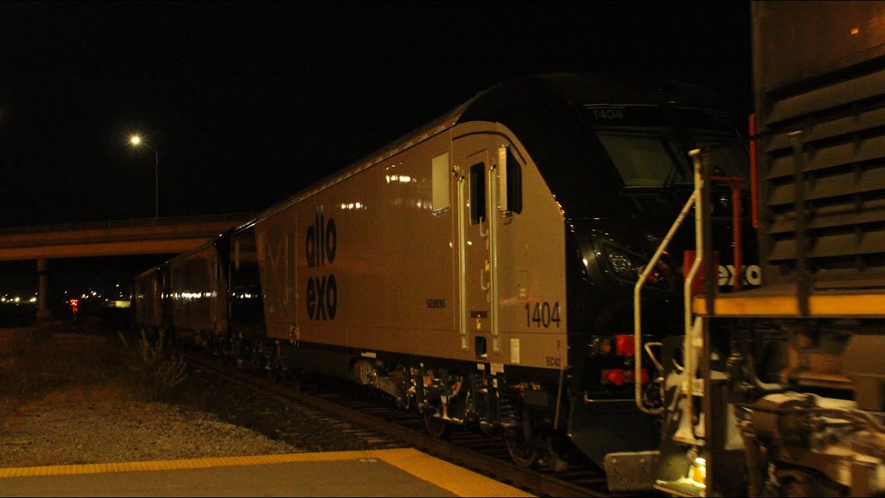 Triple EXO Charger Delivery! NBSR 4313 on CN M396! Nightime CN Trains at Halwest - November 29, 2025