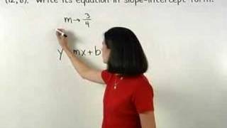 Writing the Equation of a Line - MathHelp.com - Algebra Help Wealth
