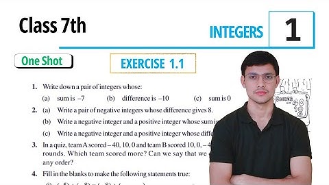 Class 7th maths l Exercise 1.1 l Chapter 1 l integers l NCERT l Solution l Cbse board l Carb Academy