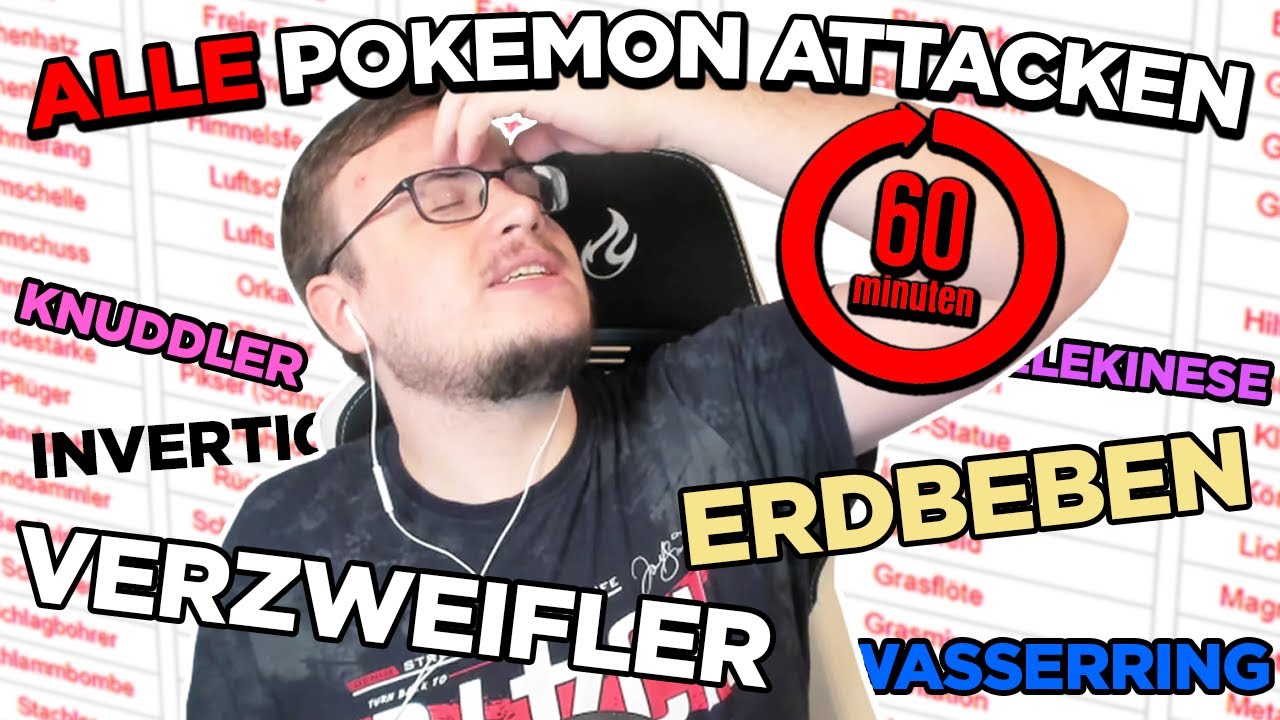 60 MINUTEN ZEIT um ALLE POKEMON ATTACKEN zu nennen