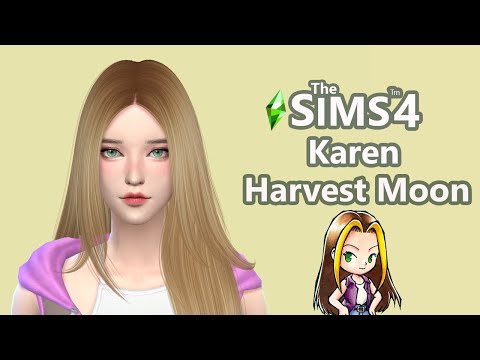 สร้างตัวละคร harvest moon ลูกสาวร้านขายของ ในเกม The sims 4 (Speed Build and CC List)