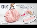 DIY COMPACT FOLDING BAG | How to Make Reusable Shopping Bag EASY [sewingtimes]