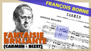 🎼FRANÇOIS BORNE - Fantaisie Brillante for FLUTE and PIANO [CARMEN - BIZET] - (Sheet Music Scrolling)