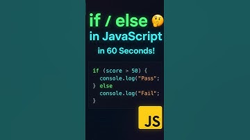 JavaScript If/Else in 60 Seconds #coding #shorts #yt