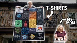 How to Make a T-Shirt Quilt ft. my Mom