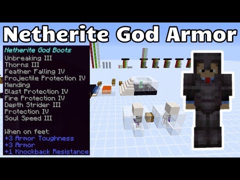 Netherite God Armor Minecraft Java 1 16 Youtube