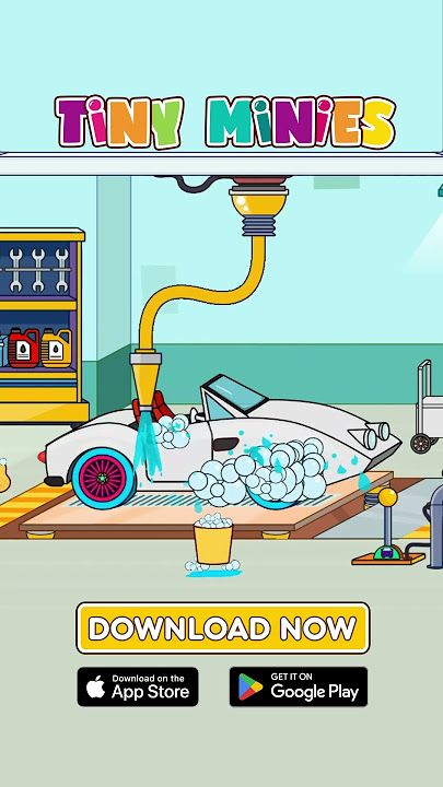 Wash That Dirty Car! 🧽🚙🫧 Create Your Own Story! 👩🏻‍🔧🧑🏽‍🔧🧼 | Best Preschool App Tiny Minies